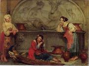 Arab or Arabic people and life. Orientalism oil paintings  408